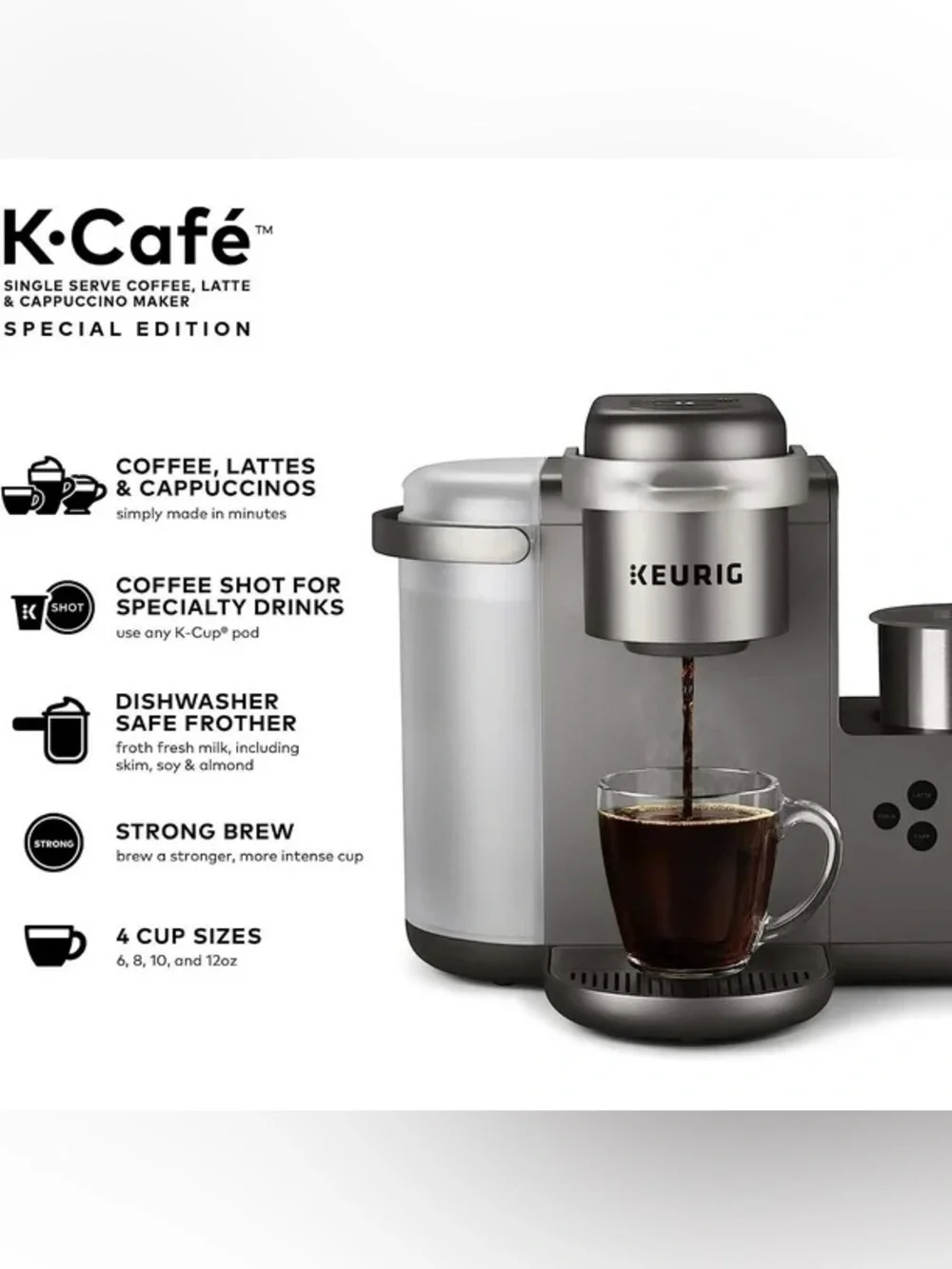Keurig K-Café® Single Serve Coffee Latte & Cappuccino Maker (used)